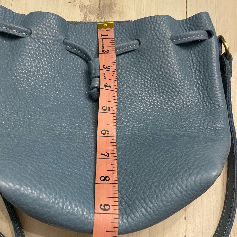 Blue Portland Leather Bucket Bag - Picture 6 of 7